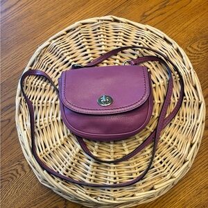 Coach Mini Turnlock Crossbody Bag 
Small Shoulder Purse Purple